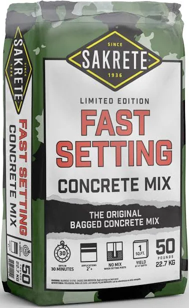 [CON-SAK-FAST-50] Sakrete Fast-Setting Concrete Mix — 50 lb Bag